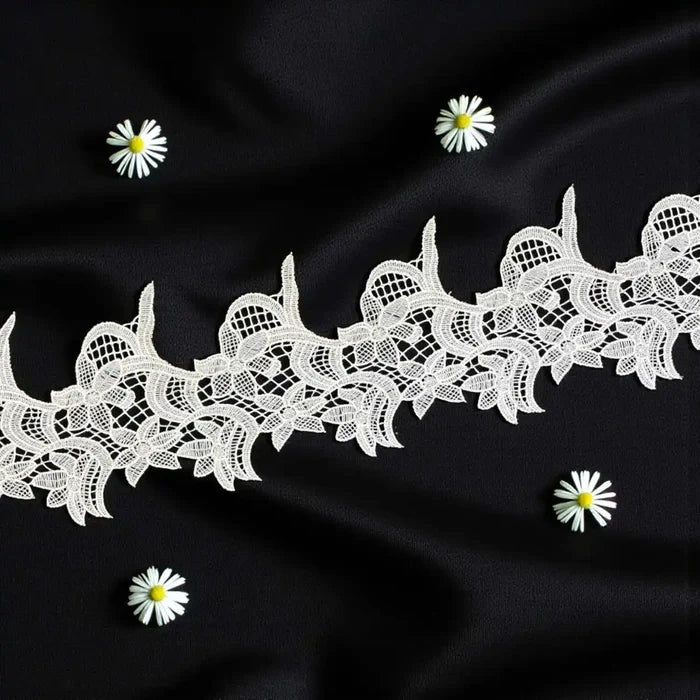 Graceful Leaf & Floral Lace | Width 17.7cm (7 inches) 177mm | SKU-FML-39