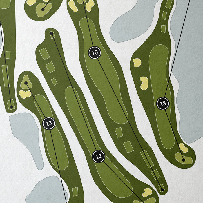 Grande Oaks Golf Club | Golf Course Map | Close Up