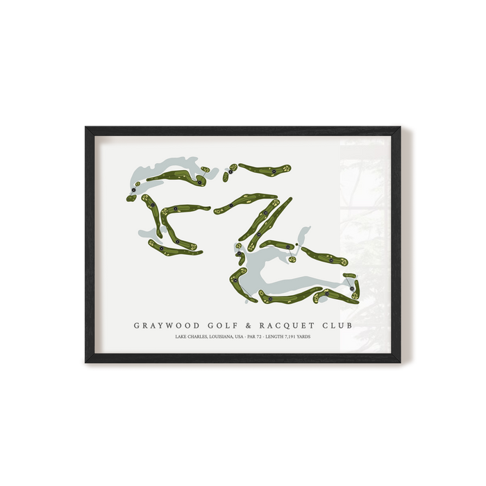 Graywood Golf & Racquet Club | Golf Course Map | Black Frame