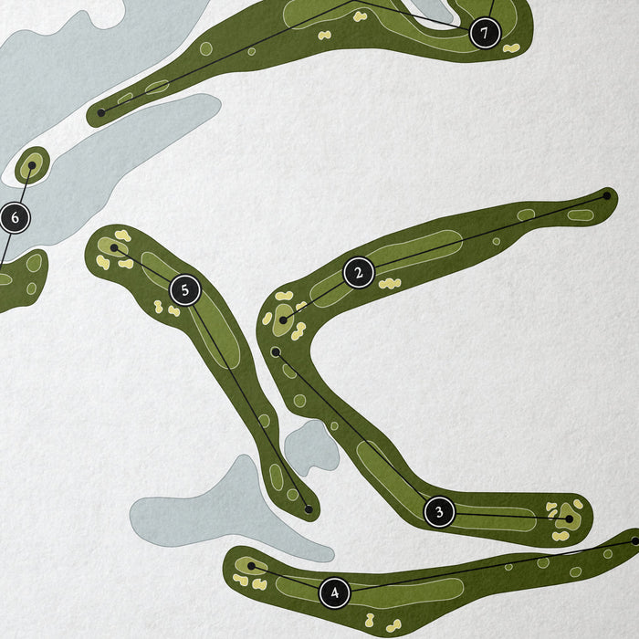 Graywood Golf & Racquet Club | Golf Course Map | Close Up