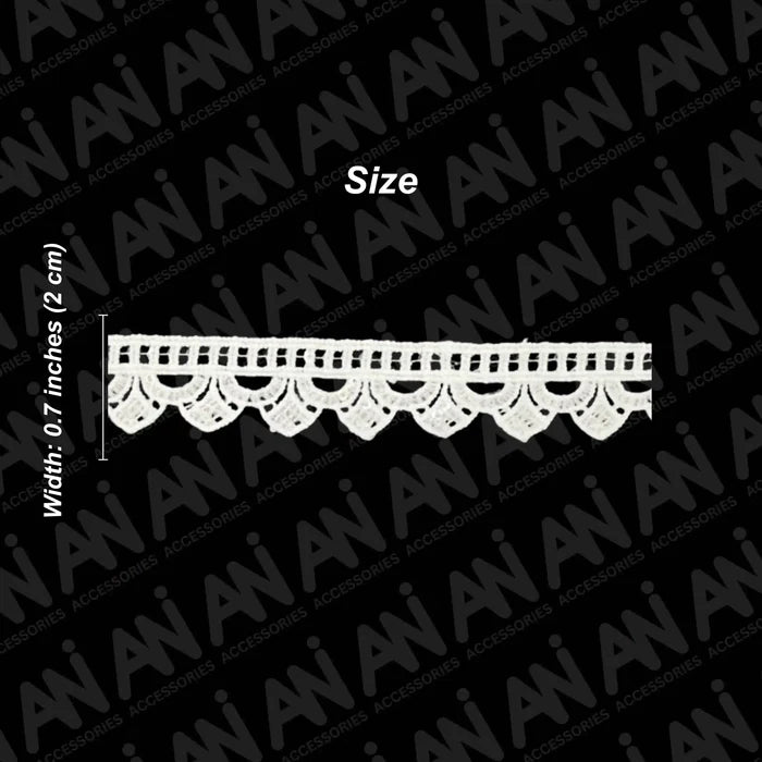 Gridwork Scallop Lace trim | 2 meter