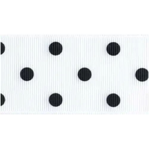 1-1/2" x 20 yd / White/Black Dots / Single roll