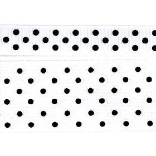 Grosgrain Swiss Dot - 3/8’’ x 20 yd / White