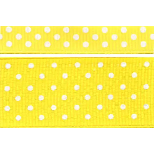 Grosgrain Swiss Dot - 3/8’’ x 20 yd / Yellow