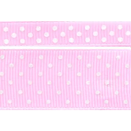 Grosgrain Swiss Dot - 3/8’’ x 20 yd / Light Pink