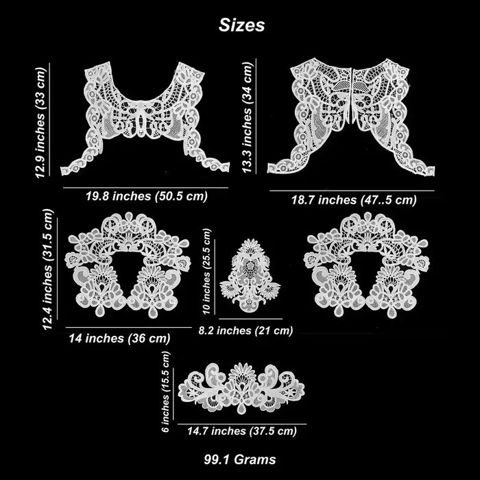 Guipure Lace Appliqué Set