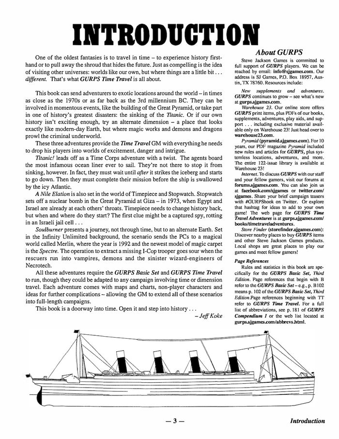 GURPS Classic: Time Travel Adventures