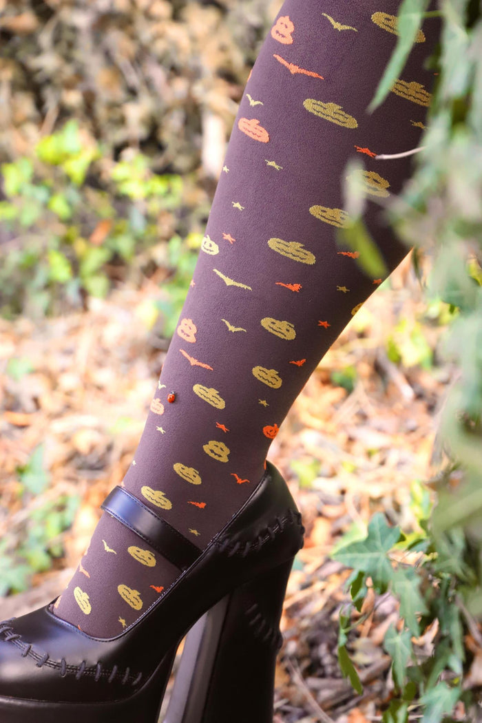 Halloween Tights - Jack O Lantern - Bear