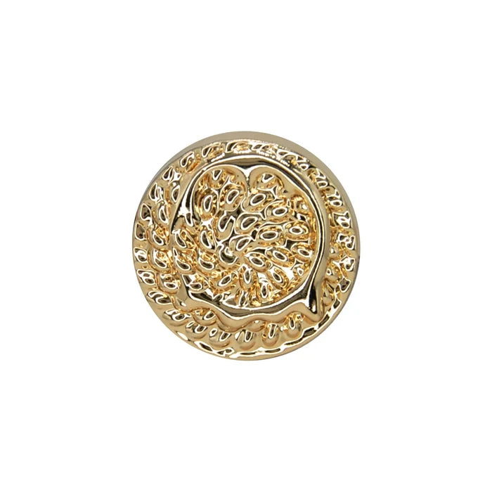Hammered Circle Metal Button | 18mm (28L) & 23mm (36L)