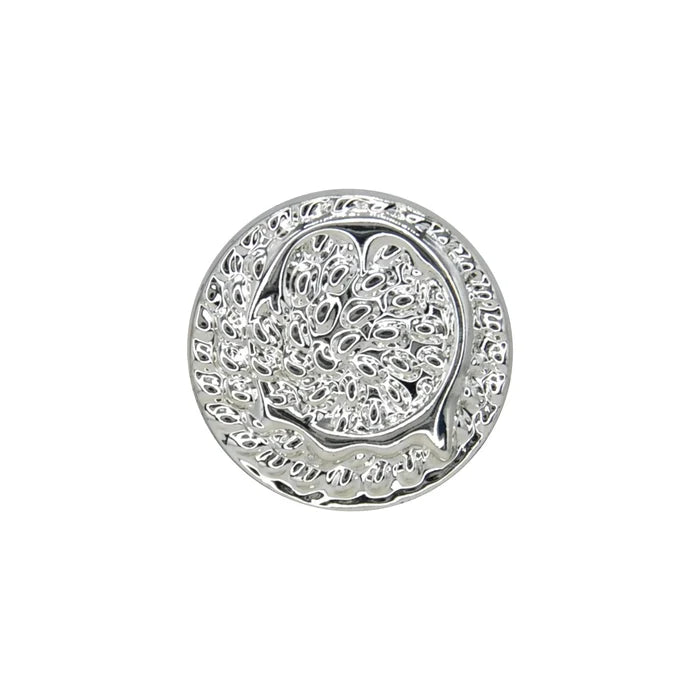 Hammered Circle Metal Button | 18mm (28L) & 23mm (36L)