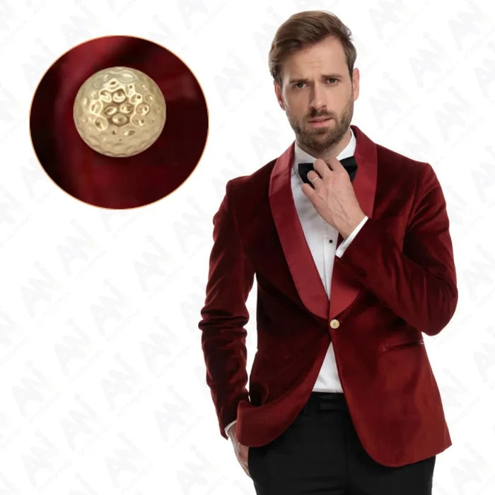 Hammered Design Metal Button |  18mm(28L) & 23mm(36L)