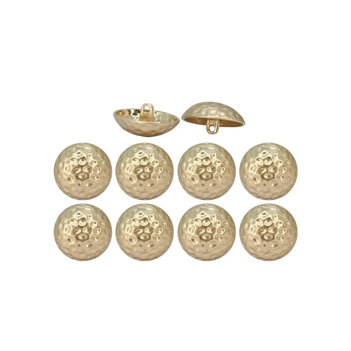 Hammered Design Metal Button |  18mm(28L) & 23mm(36L)