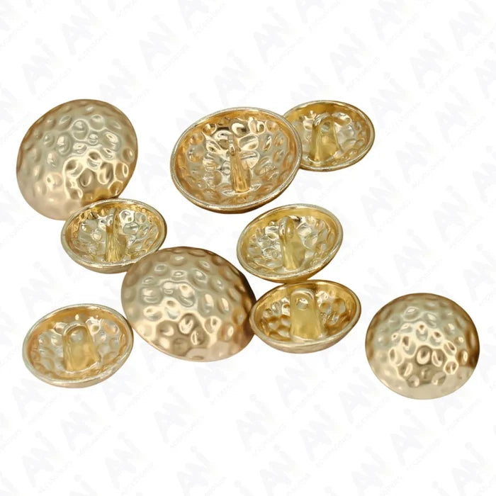 Hammered Design Metal Button |  18mm(28L) & 23mm(36L)