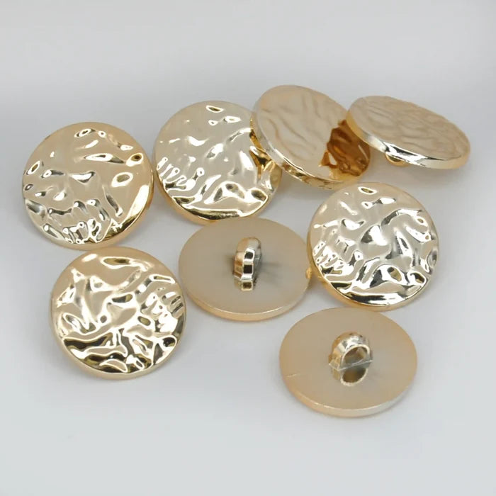 Hammered Gold ABS Plastic Buttons