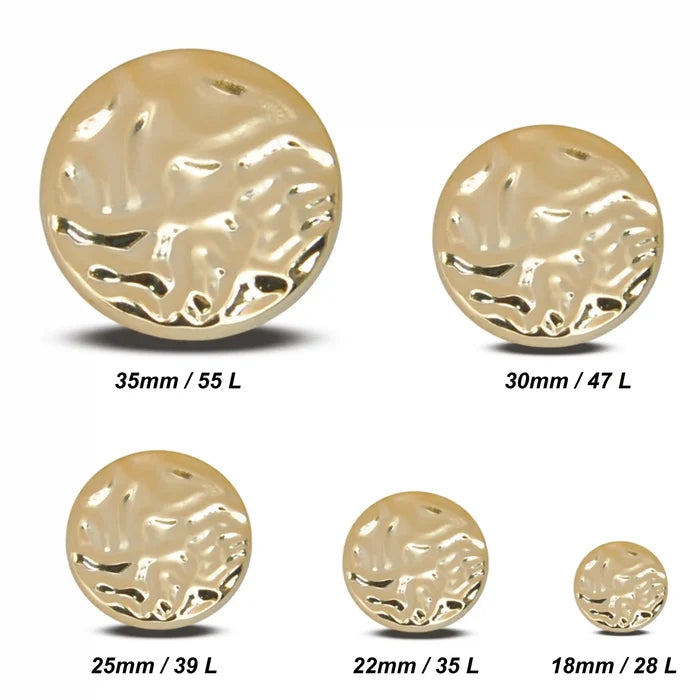 Hammered Gold ABS Plastic Buttons