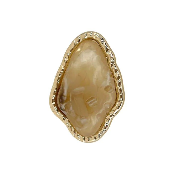 Hammered Gold Resin Studs