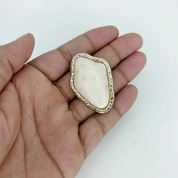 Hammered Gold Resin Studs