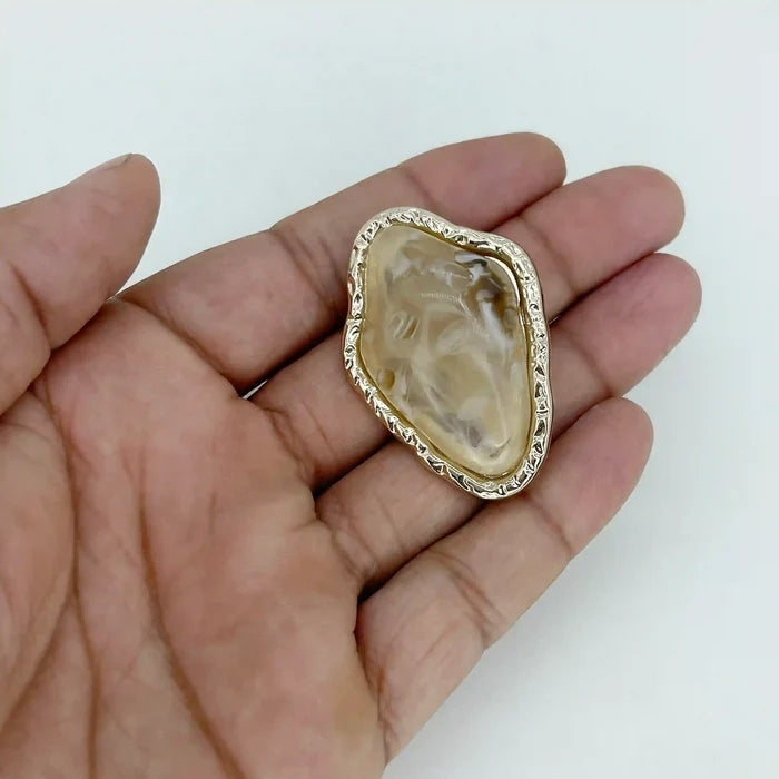 Hammered Gold Resin Studs
