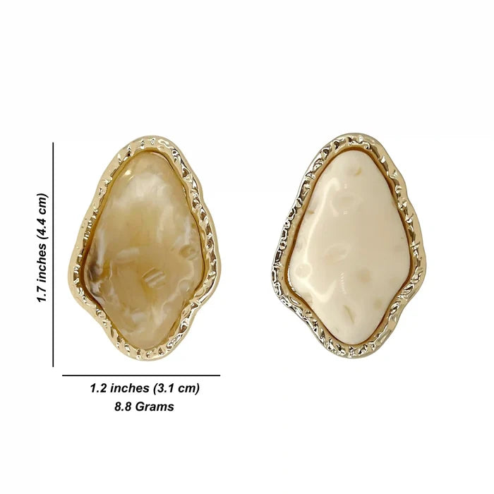 Hammered Gold Resin Studs