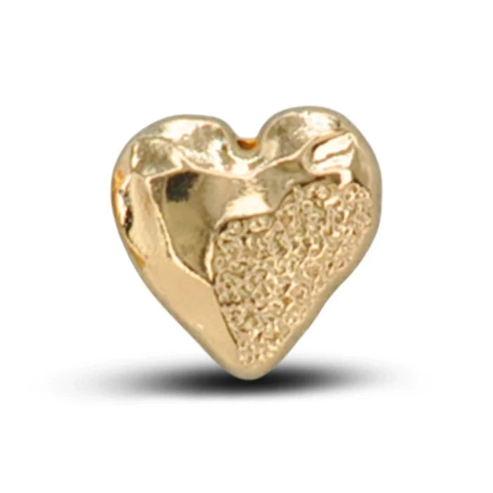 Hammered Heart Shape Shirt Button | 11mm(18L)