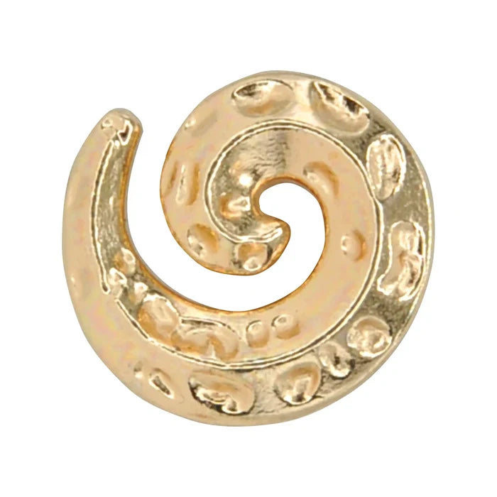 Hammered Spiral Button | 15mm(24L) & 18mm(28L)