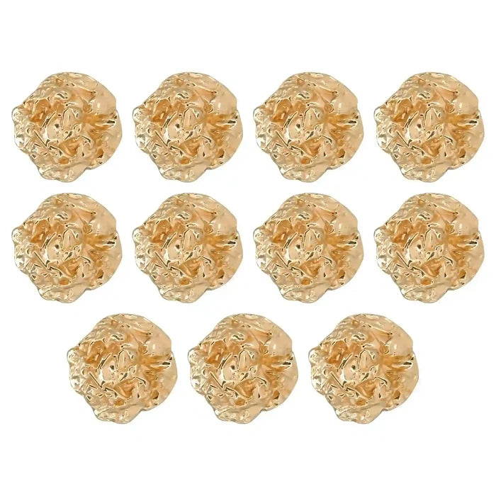 Hammered Style Irregular Metal Buttons | 15mm & 18mm