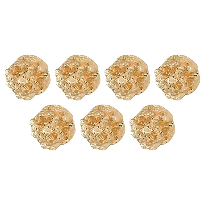 Hammered Style Irregular Metal Buttons | 15mm & 18mm