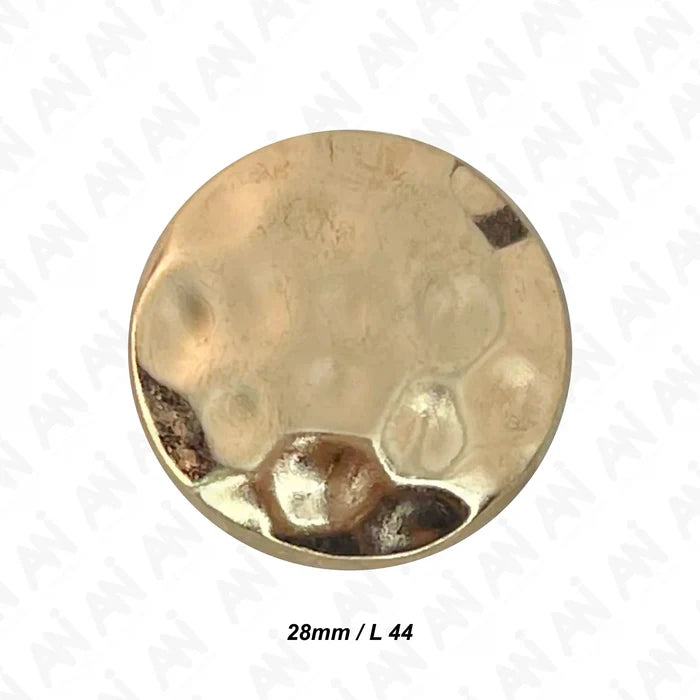 Hammered Style Metal Buttons | 28mm(44L)
