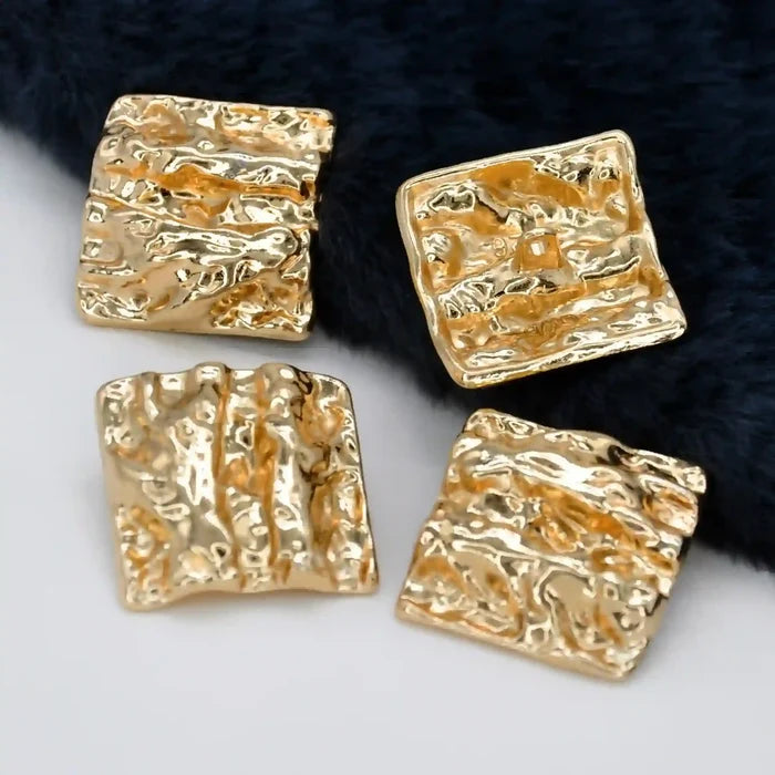 Hammered Style Square Buttons | 28mm(44L)