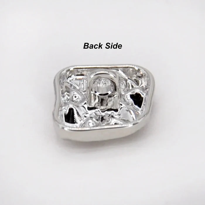 Hammered Wave Square Metal Button | 13mm(20L)