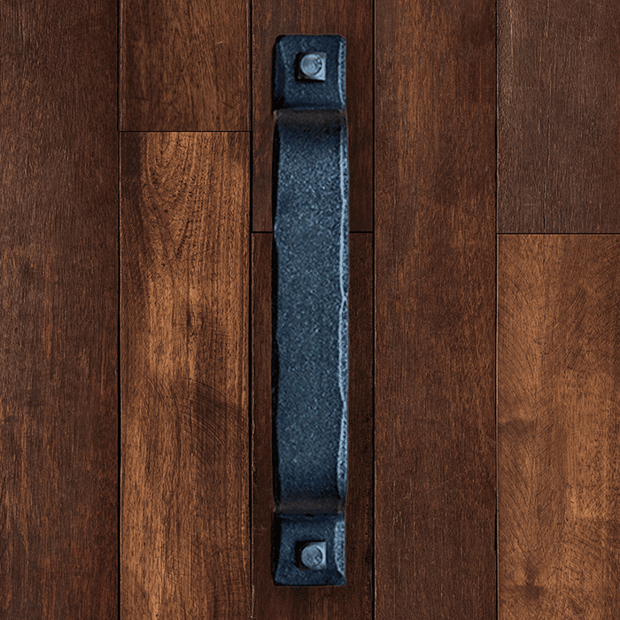 Hand Forged Rectangular Rustic Barn Door Pull Handle - Sliding Barn Door Hardware by RealCraft