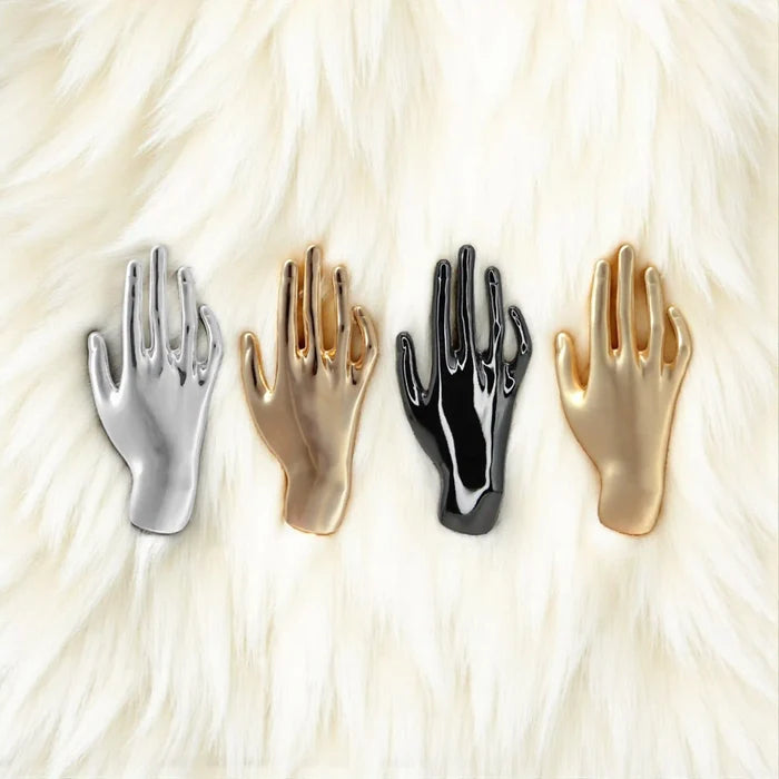 Hand Style Novelty Metal Buttons | 52mm & 66mm