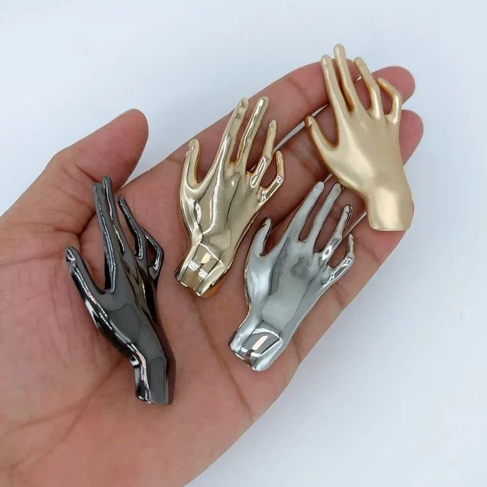 Hand Style Novelty Metal Buttons | 52mm & 66mm