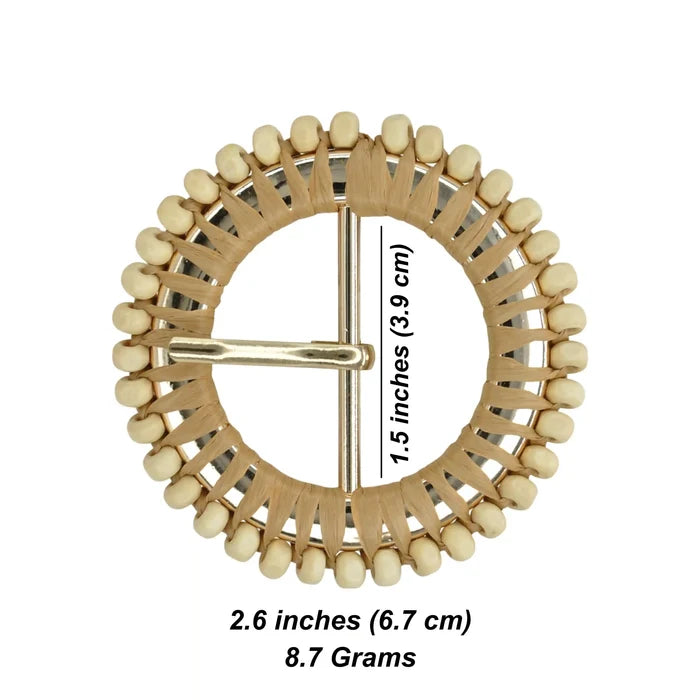 Handmade Beaded Raffia Buckle