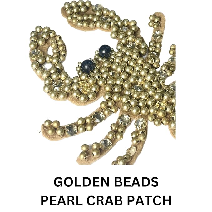 Handmade Scorpion Beaded Pearl Sew Patch