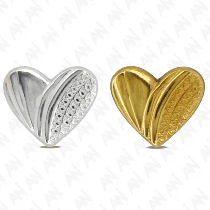 Heart Shape Metal Shirt Buttons | 12mm(20L)