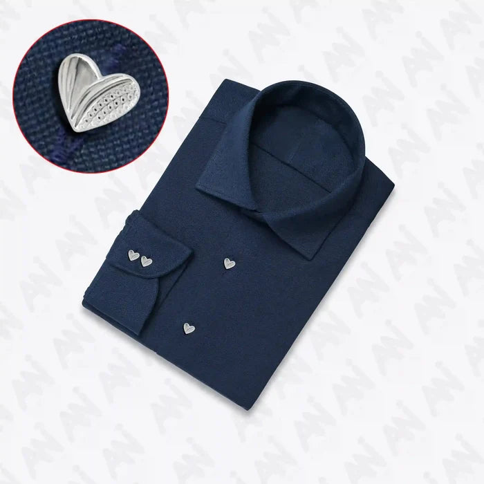 Heart Shape Metal Shirt Buttons | 12mm(20L)