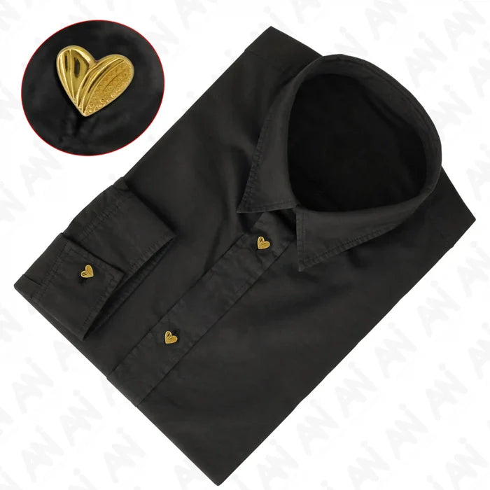 Heart Shape Metal Shirt Buttons | 12mm(20L)