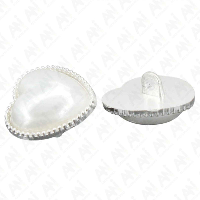 Heart Shape Small Rhinestone  finish Metal Buttons | 18mm(28L)
