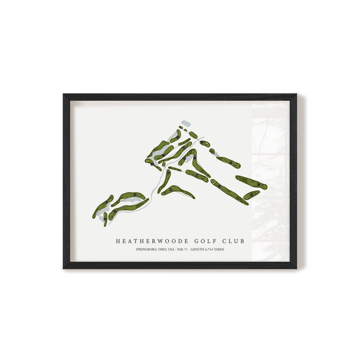Heatherwoode Golf Club | Golf Course Map | Black Frame