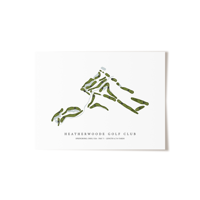 Heatherwoode Golf Club | Golf Course Map | Unframed