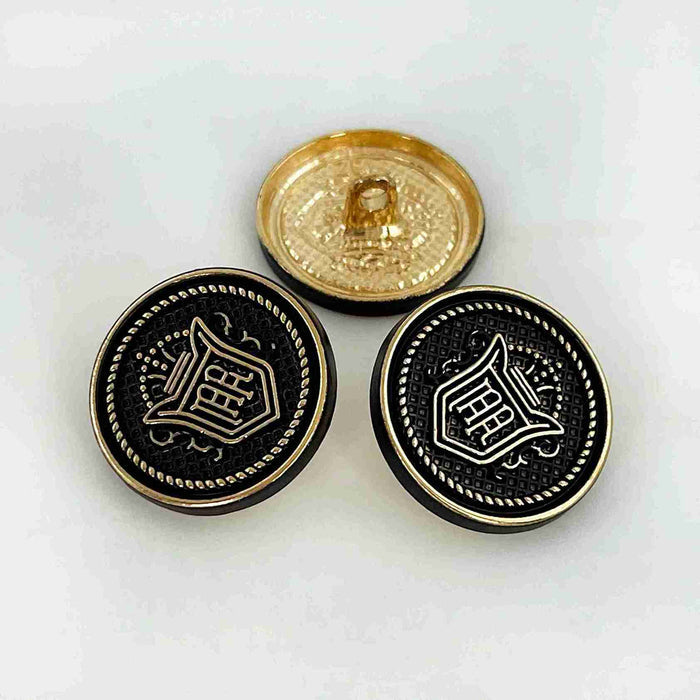 Heraldic-Crest Emblem Button