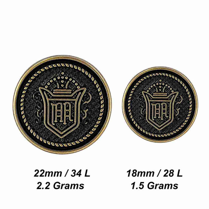 Heraldic-Crest Emblem Button