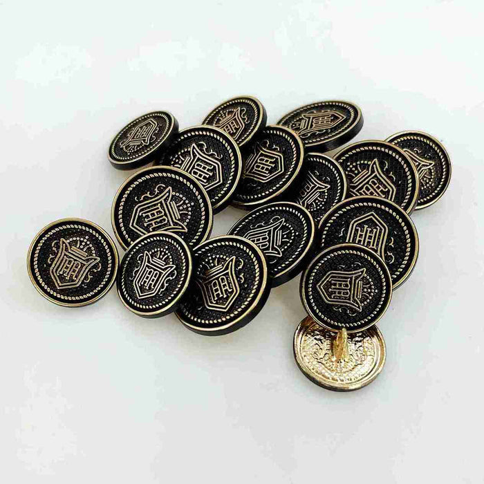 Heraldic-Crest Emblem Button