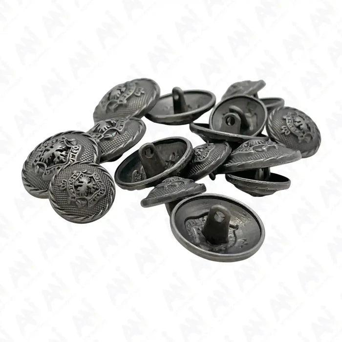 Heraldic Emblem Shank Metal Buttons | 11mm(17L) & 20mm(32L)