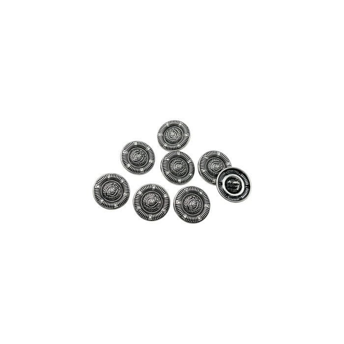 Antique silver / 15mm(24L) / 50 Buttons