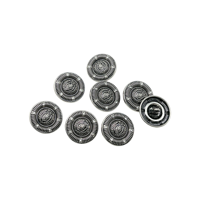 Antique silver / 18mm(28L) / 50 Buttons