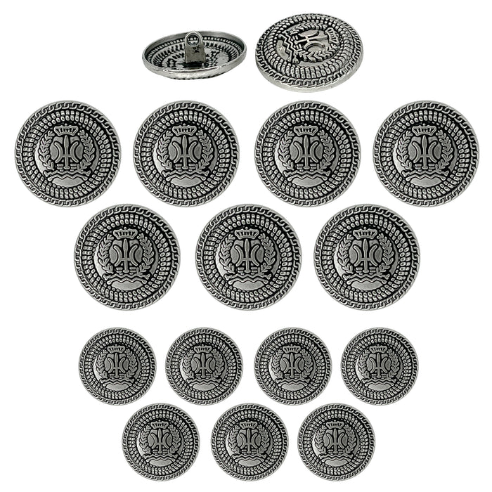 Set of 14 buttons by Ani Accessories, ideal for custom fashion projects and creating unique, bold designs