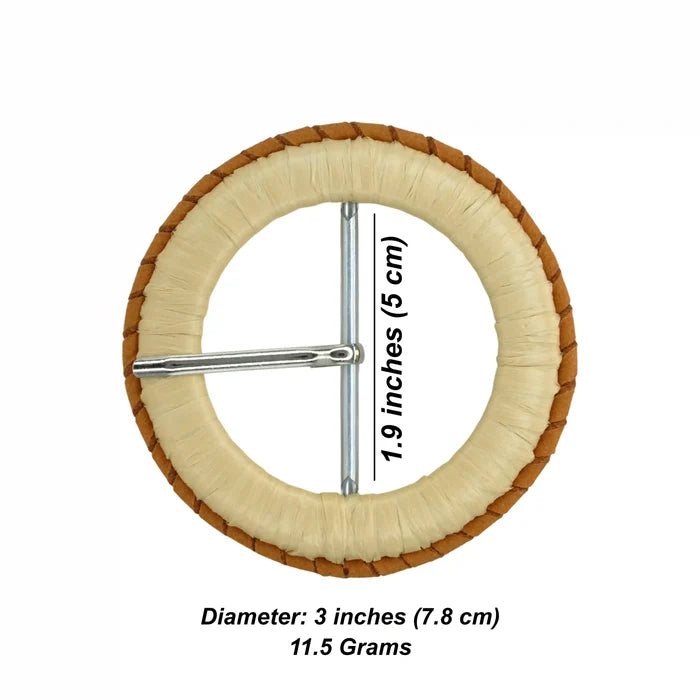 Ani Accessories heritage brown ring beige buckle elegant round buckle for belts bags DIY fashion craft
