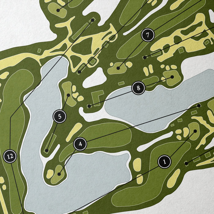 Hideout Golf Club | Golf Course Map | Close Up